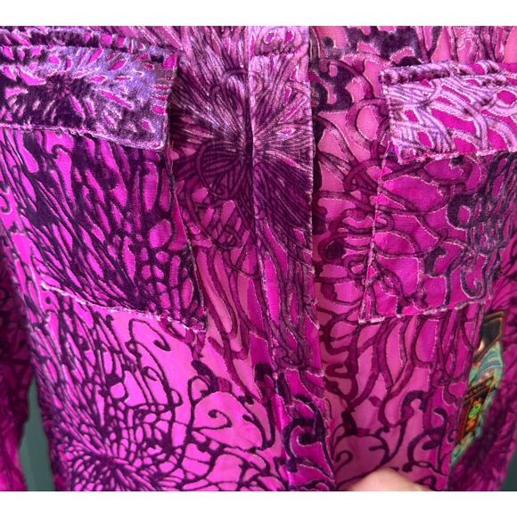 NWT 2OH Two Old Hippies Velvet Burnout Blouse S Boho Whimsigoth Fall Layering - Picture 2 of 7